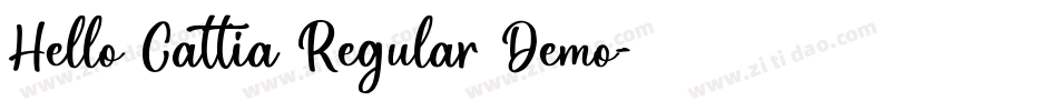 Hello Cattia Regular Demo字体转换